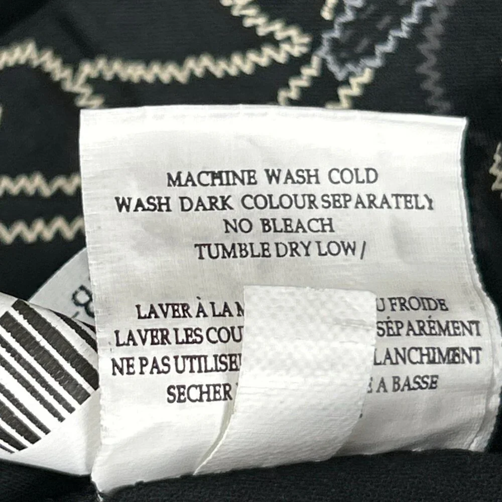 Costa Blanca Y2K Strapless Mini Dress Black Embroidered Floral Bow Coquette Part - Picture 11 of 14